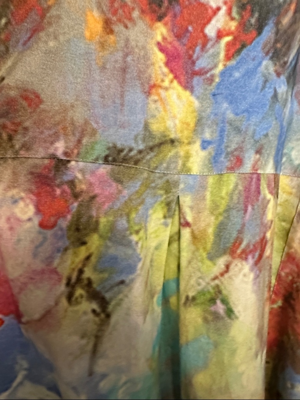 Parsley & Sage Multicolor Watercolor Print Jacket in Blue, Green & Yellow - Picture 6 of 6